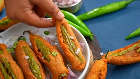 Indian Style Mirchi Bajji @Hello Foodies