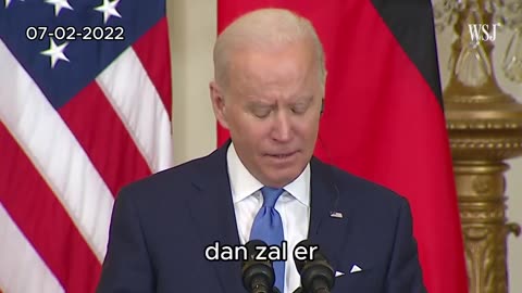 Biden die aankondigd dat er iets zal gebeuren met de Nordstream pijpleiding