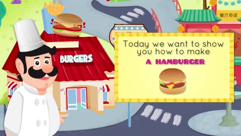 Cooking for children - Learn to cook a healthy hamburger with Cooking Land