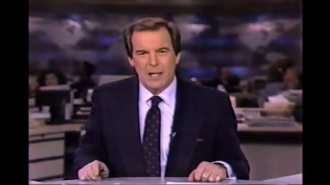 January 27, 1991 - Peter Jennings ABC News Update at Halftime of Super Bowl 25