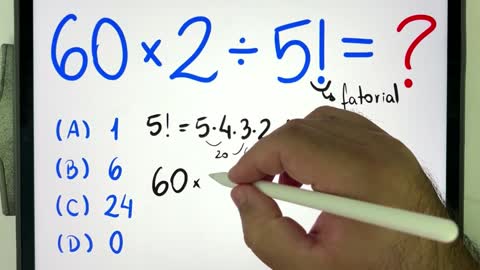 🤯 MATEMÁTICA BÁSICA DESBUGADA - 60×2÷5! = Você consegue resolver essa expressão numérica