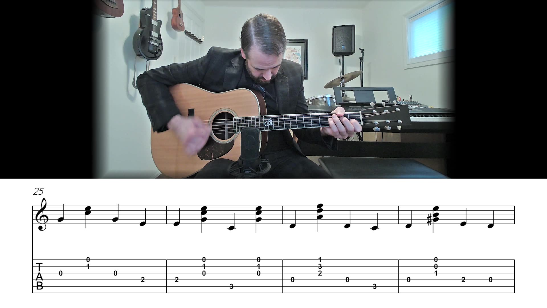 Auld Lang Syne Carter Style Flatpicking Guitar Lesson (Sheet Music + TAB)