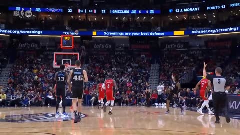 Ja Morant hits crazy half court buzzer beater vs Pelicans 🔥