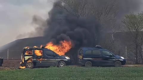 Dozens injured after a violent battle between radical climate activists and police in Sainte-Soline, western France