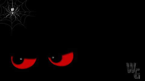 Evil Red Blinking Eyes on Black Background Loop