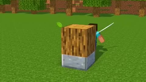 HELP Herobrine Cut Wood with Katana (Bones - Imagine Dragons)