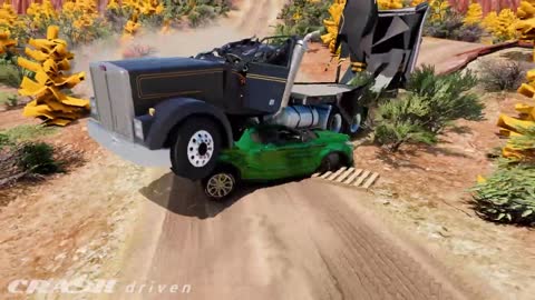 Extreme Car Crashes Compilation #230 - BeamNG Drive Crashes-4