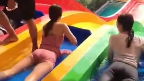 low level slides #waterpark #waterslides #shorts