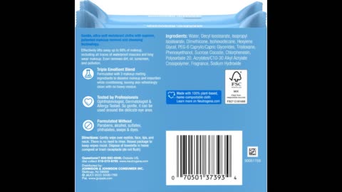 Neutrogena Makeup Remover Facial Cleansing Towelettes, Daily Face Wipes Remove Dirt, Oil, Sweat...