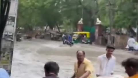 Massive flood due heavy rains in Bikaner of Rajasthan, India (06/29/2024)