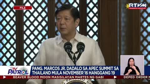 PANG. Marcos Jr. dadalo sa APEC Summit sa Thailand | TV Patrol