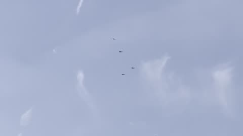 Military jets flying in formation