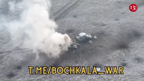 The end of the ambushed Russian vehicles near Maryinka, Donetsk - a drone view