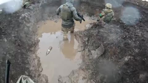 Ukrainian army positions near Bakhmut