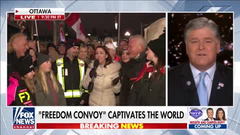 Canadian protesters tell Hannity how they feel about Trudeau