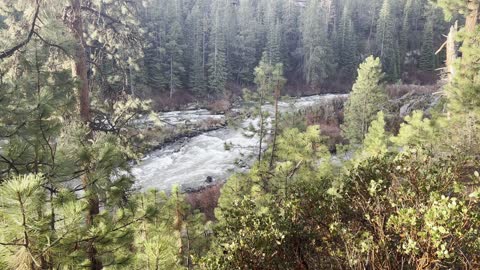 Wilderness Trail Overlooking Forking Deschutes River – Central Oregon – 4K