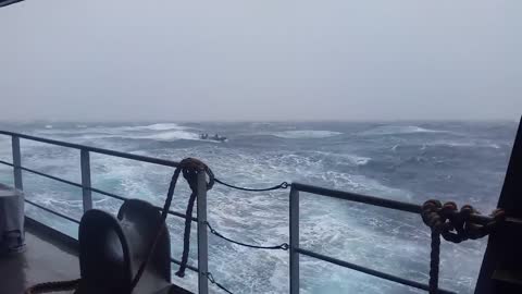 Ship in Storm | INSANE Navy Boat Exercise in Too Rough Sea (Storm Force 12)