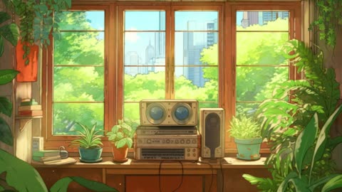 Study Chill Lofi Green Plants Vibes [ chill lo-fi hip hop beats]