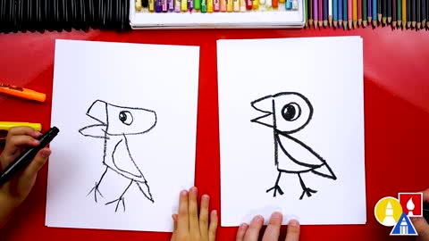 How To Draw A Robin - Letter R - Preschool