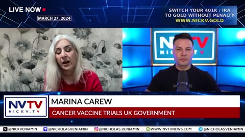 Marina Carew Discusses Cancer Vaccine Trials UK Gov. with Nicholas Veniamin