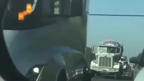 Tesla Semi seen driving on the road