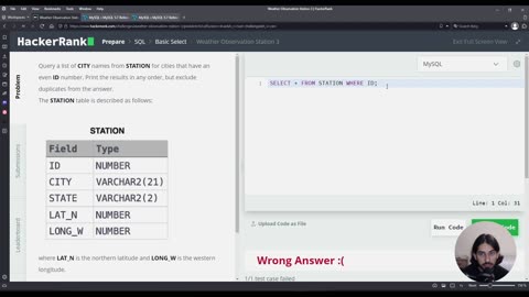 Weather Observation Station 3 | SQL Basic Select | HackerRank Solution