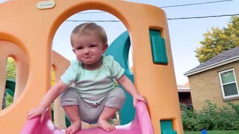 Funny Baby Playing Slides Fails!!