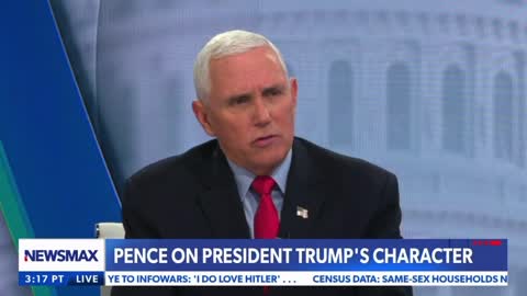 Mike Pence just spoke highly of President Trump on Newsmax