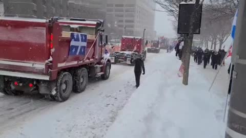 Québec This morning and tonight in solidarity with Ottawa