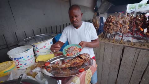 Street Food in Côte d’Ivoire!! 🇨🇮 Insane VERTICAL BBQ in Abidjan (West Africa)!!