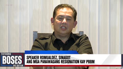 Sinagot ni Speaker Romualdez ang mga panawagang resignation kay PBBM