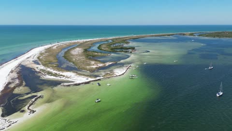 Howard Park Beach to Anclote Key Preserve State Park, Florida October 2022, DJI