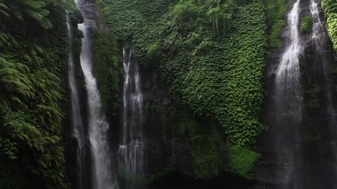 Nature Waterfalls view from Drone in action Year 2023