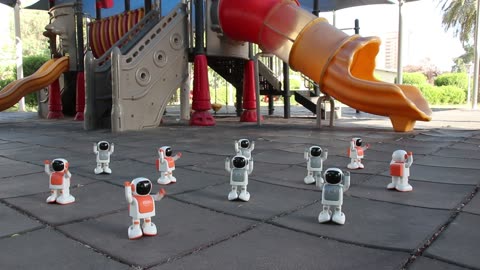 Babies Robots are in Park - Just Enjoying Their Day