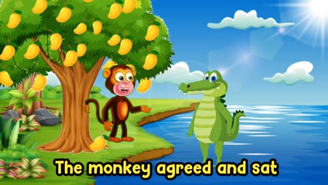 The Monkey And The Crocodile moral story for english cartoon