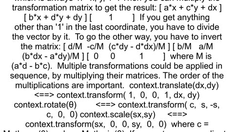 Html5 Canvas Transformation Algorithm Finding object coordinates after applying transformation