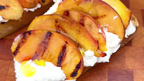 GRILLED PEACH & RICOTTA TOAST save this for later