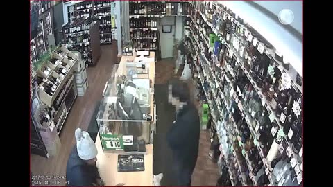 CCTV Footage of Robbery In Los Angeles USA