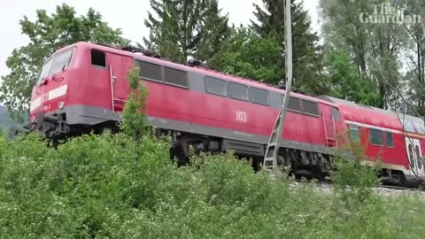 Double-decker train derails in southern Germany