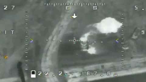 Ukrainian Drone Dropping Bomb On Russian Vehicle