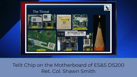 Shawn Smith shows telit chip on ES&S DS200 voting scanner