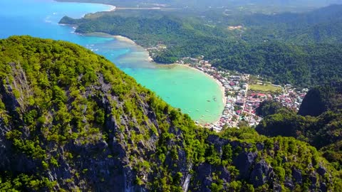 The beauty of the city on the beach can be seen from afar