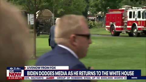 Biden Dodges Media: Takes long walk away from reporters to The White House | LiveNOW from FOX