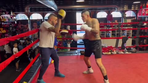 José Benavidez Jr Pad Workout Boxing