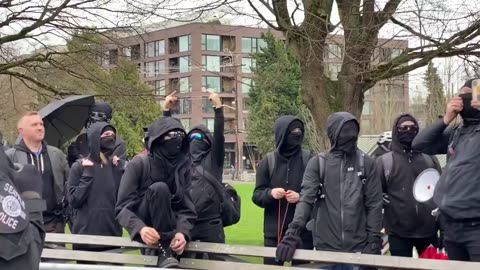 Jan 20 2020 Seattle 1.1 Seattle Antifa Militants at Event Hosted by Black Trump Supporters