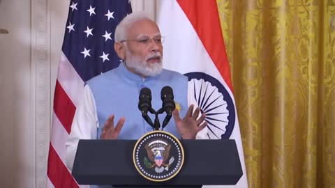 PM Modi & US President Joe Biden at the Joint Press Conference at White House