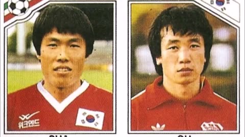 PANINI STICKERS SOUTH KOREA TEAM WORLD CUP 1986