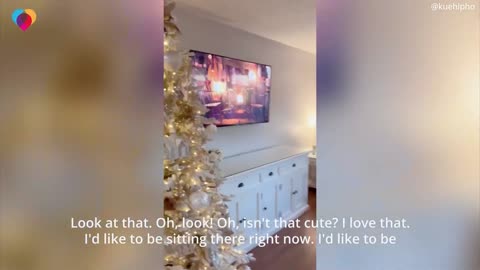 Mom's wholesome reaction to Christmas decorations goes viral