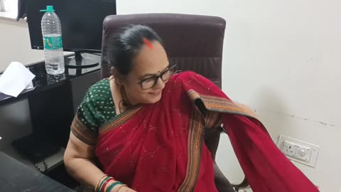 Pushpa Tiwari ji in her office at tapukada Bhiwadi