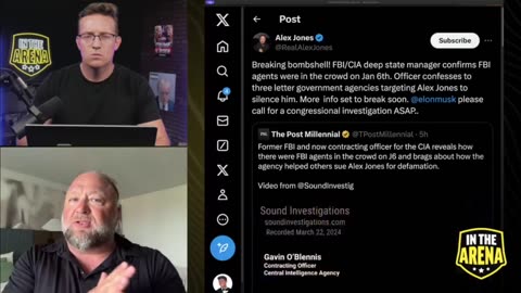 Alex-Jones dopo che un agente della CIA ha ammesso che l'agenzia lo aveva preso di mira